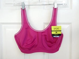 Reggiseno sportivo con ferretto Wacoal rosa Simone 855170 taglia 34 DDD nuovo con etichette $76 - Foto 1 di 6