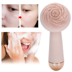 Electric Face Facial Cleansing Brush Skin Care Massage Exfoliator Deep Cleanser - Picture 1 of 12