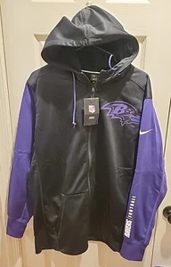 XL or XXL -- Nike NFL Baltimore Ravens Full Zip Therma Hoodie NWT XL or 2XL - Picture 1 of 5