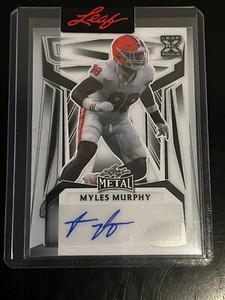 2023 Leaf Metal Myles Murphy Autograph Auto Rare Silver Proof  1/1