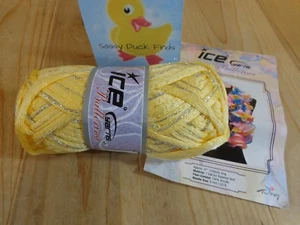Ice Yarns Ballerina Yellow Silver Metallic 1 Skein 100 gr  - Picture 1 of 4