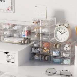 Large-capacity Makeup Storage Drawers Acrylic Cosmetic Case Office Desk - Picture 1 of 16