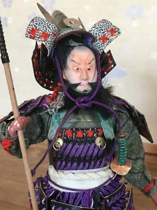 Puppe SAMURAI antiker japanischer MUSHA NINGYO YOROI KABUTO KATANA Rüstungsanzug - Bild 1 von 8