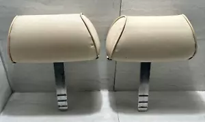 1969 Ford White Seat Headrests Mustang Thunderbird Mercury Cougar Set of 2 - Bild 1 von 23