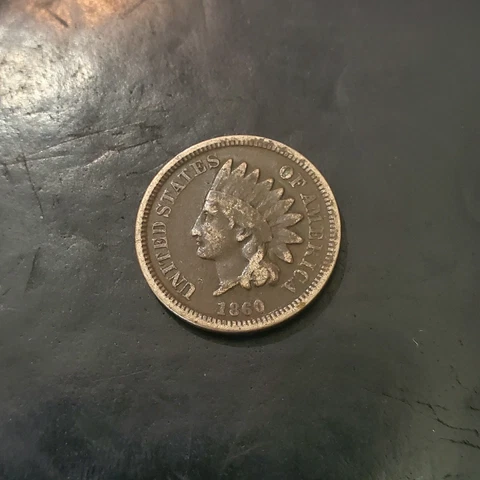1860 Indian Head Penny, Pointed Bust, Nice Condition Cover