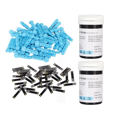 50 Test Strips And 50 Lancets Blood Glucose Monitor For Blood Sugar Test Tool - Image 1 of 4