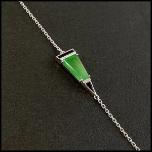 【KATHY JADE】Icy Emerald Green  Jadeite Jade Bracelets《Grade A》 - Picture 1 of 1