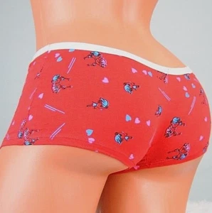 Niedlicher Cartoon Küsse Druck sexy 6 Farben Sissy freche Jungen Shorts Höschen M oder L - Bild 1 von 6