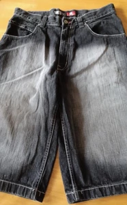 Jorts baggy vintage Y2K Southpole noir délavé denim taille 34 patineur grunge hip-hop - Photo 1/4
