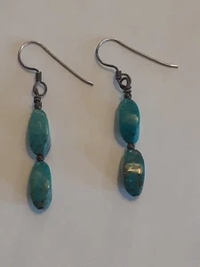 Vintage Türkis Ohrhänger 1,5"  - Bild 1 von 7