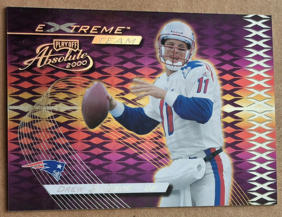 2000 Playoff Absolute Extreme Team #10 Drew Bledsoe New England Patriots  - Image 1 of 2