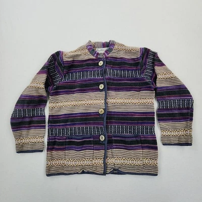 Cárdigan Blazer Chaqueta Vintage FLASHBACK Tejido Tapiz Algodón Suroeste S Foto 1 de 4
