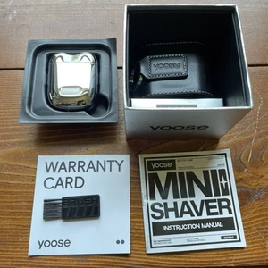 Yoose Mini Rasoio Elettrico IP7 Cromo Argento Impermeabile Portatile Ricarica Type-C - Foto 1 di 2