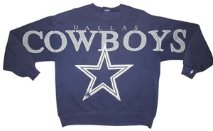 Vintage 1993 Dallas Cowboys Large Spellout Crew Neck Pullover Sweatshirt Large - Bild 1 von 9