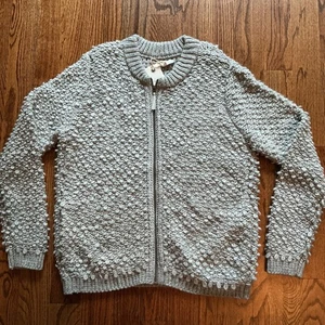 New Lucky Brand Full Zip Sweater Jacket Women's Size XL Pockets Gray Wool Blend - Picture 1 of 15