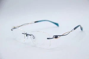 NEW LINE ART CHARMANT XL 2154 TL TEAL GUNMETAL AUTHENTIC FRAMES EYEGLASSES 51-17 - Picture 1 of 4