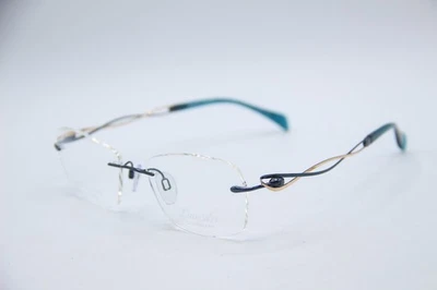 NEW LINE ART CHARMANT XL 2154 TL TEAL GUNMETAL AUTHENTIC FRAMES EYEGLASSES 51-17 - Image 1 of 4