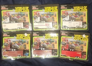 Racing Champions World of Outlaws 1:87 Team Transporter w/ Sprint Car Lot Of 6 - Picture 1 of 4