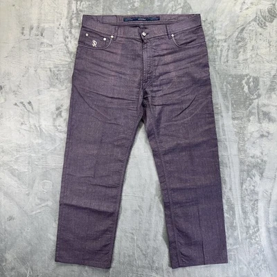 New Stefano Ricci Straight Jeans Men's Size 40 Lavender Purple Denim - Image 1 of 4