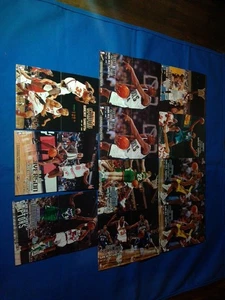 1997-1998 Skybox Hoops GREAT SHOTS Mini-Posters 11 total, Ewing,Iverson+more - Picture 1 of 12