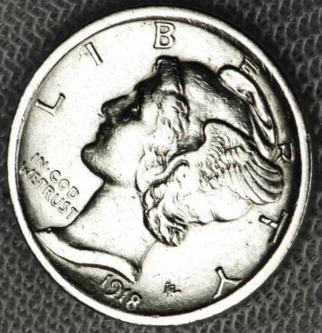 1918-p Mercury Dime.   High Grade  (Inventory A) Cover
