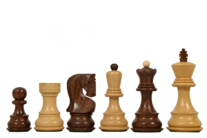 Chess Pieces 1959 Russian Zagreb Staunton in Sheesham Wood / Boxwood - 3.8" King - Picture 1 of 17
