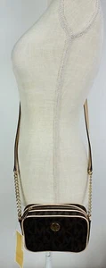 Michael Kors Fulton Crossbody Purse Brown Bag Small New - Picture 1 of 5