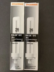 Lot of 2 - Sylvania Compact Fluorescent 26watt Bulbs #20669 - Picture 1 of 4