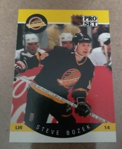 1990-91 Pro Set - Vancouver Canucks - Hockey Card #293 Steve Bozek - Picture 1 of 2