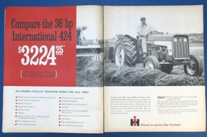 Original 1967 International 424 Ad COMPARE THE 424P . NO OTHER GIVES ALL THIS - Picture 1 of 1