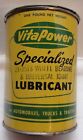 Vintage One Pound VitaPower Lubricant Bearing Grease Can Western Auto Supply 