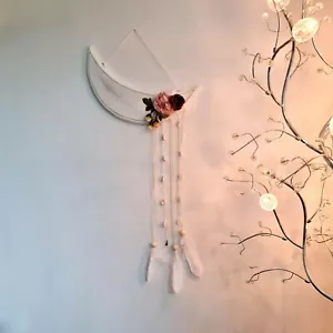 Bohemia Pluma Guardería Hecho a Mano Decorativo Colgante de Pared Bebé Niño Habitación Móvil - Imagen 1 de 10