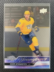 Egor Afanasyev 2023-24 Upper Deck Young Guns Clear Cut SP RC Card #226