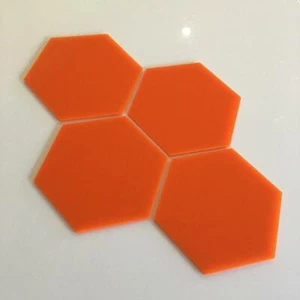 Gloss Acrylic Hexagon Crafting Mosaic & Wall Tiles (many colours and sizes) - Picture 1 of 7