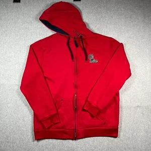 Ole Miss Full Zip Jacket Men's Size Large Red Hooded College Embroidered Logo - Picture 1 of 6