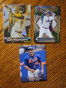 Francisco Lindor - 2022 Finest Flashbacks + Topps Fire Gold Minted +Stadium Club