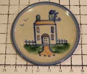 Piatto pane vintage M A Hadley ceramica gres 6,5 pollici casa - Foto 1 di 4