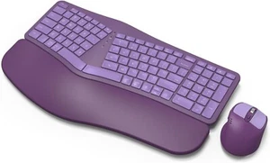 MK960 Ergonomic Wireless Keyboard Mouse Combo, Bluetooth/2.4G Rechargeable 2024 - Picture 1 of 7