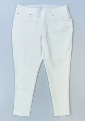 Pantalones de mezclilla blancos elásticos de 4 vías al tobillo ajustados Nygard para mujer Foto 1 de 2