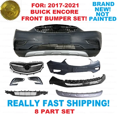 For 2017 2018 2019 2020 2021 Buick Encore New Complete Front Bumper Grille Set - Image 1 of 3