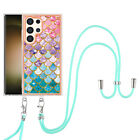 Fashion Marble Painting Case Cover With Lanyard For Samsung S24ultra S23 S22 S21