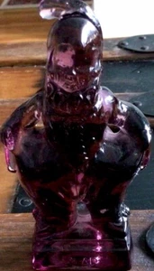 Vintage 1983 Mosser Glass Purple "Glad" Clown 4-1/4" Figurine GLOWS - Picture 1 of 6