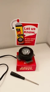 Motorized Tire Mount Desk Sign Display for Tire Shop with Motion Fix a Flat  - Picture 1 of 3