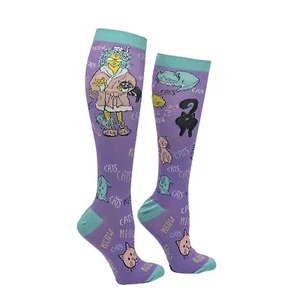 Calcetines de compresión divertidos para mujer talla unisex gato dama gatito - Imagen 1 de 8