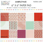 FLORAL LUXE imply Creative - 6x6 Sample Paper Pack - 15 Sheets 120 gsm