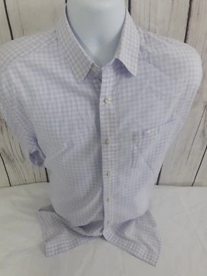 GAP MENS DRESS SHIRT LARGE PURPLE AND WHITE  - Image 1 of 4