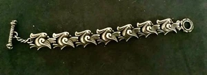 Rare vintage Carl Chiara sterling silver parrot bracelet signed handmade Italy - Picture 1 of 10
