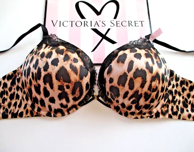 VICTORIA'S SECRET VERY SEXY Bombshell Add 2 Cups Push-Up Bra VS Leopard NWT - Image 1 of 4