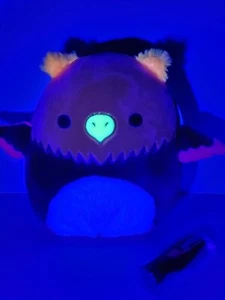 Squishmallows Blacklight Squad Myrna the Griffin Bird 8" NWT + FREE BLACKLIGHT - Picture 1 of 4