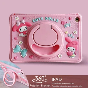 My Melody Silica Gel Soft 360 Rotating Bracket TabletCase For Apple iPad mini456 - Picture 1 of 26
